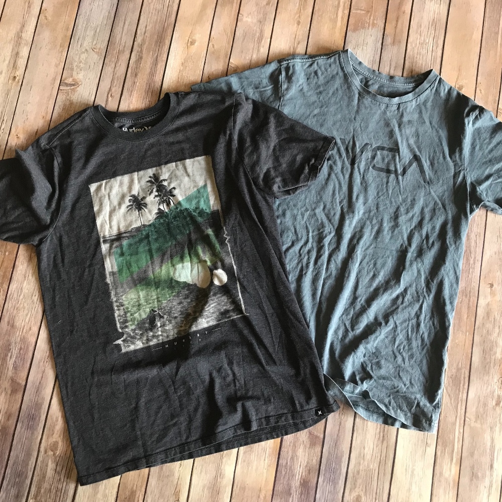 Bundle Men's Hurley & RVCA T-shirts - M